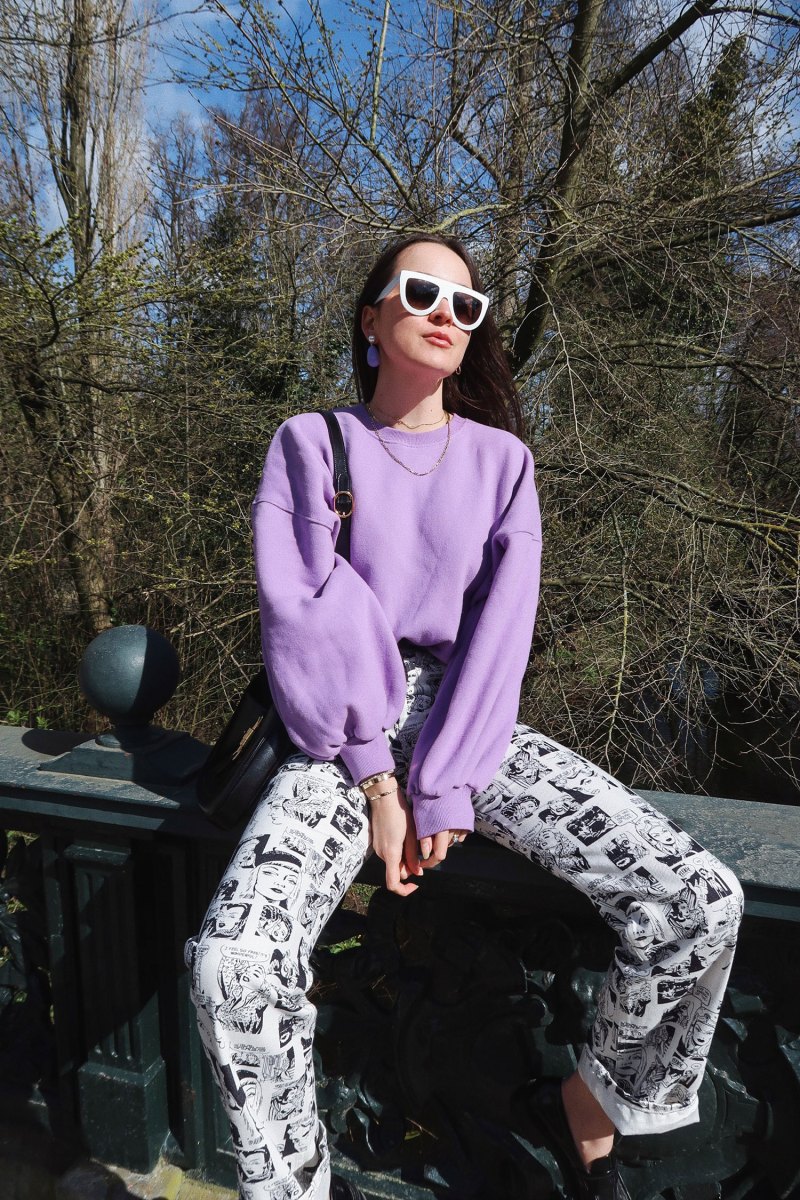 REFORMATION NEWSPRINT PANTS